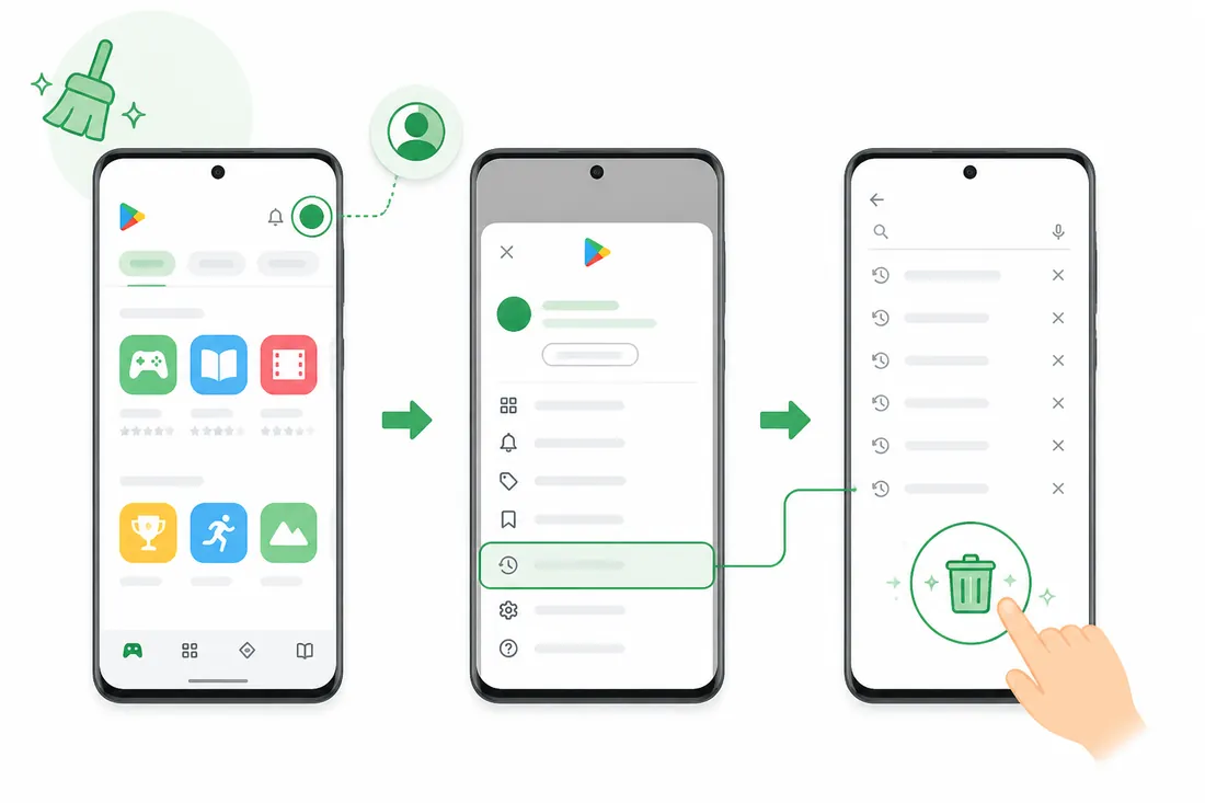 Como limpar o histórico de pesquisa da Play Store