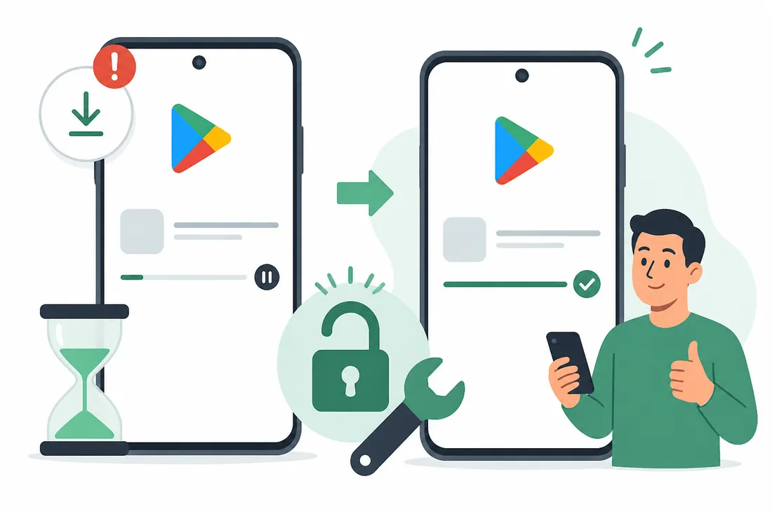 Ilustração: Download pendente na Play Store: como destravar