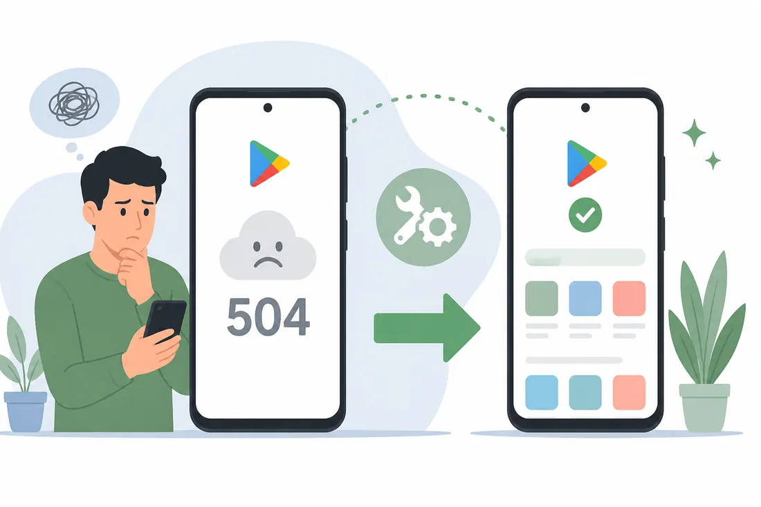 Ilustração: Erro 504 na Play Store: como resolver