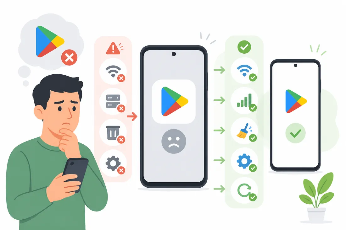 Ilustração: Play Store não abre: causas e como resolver