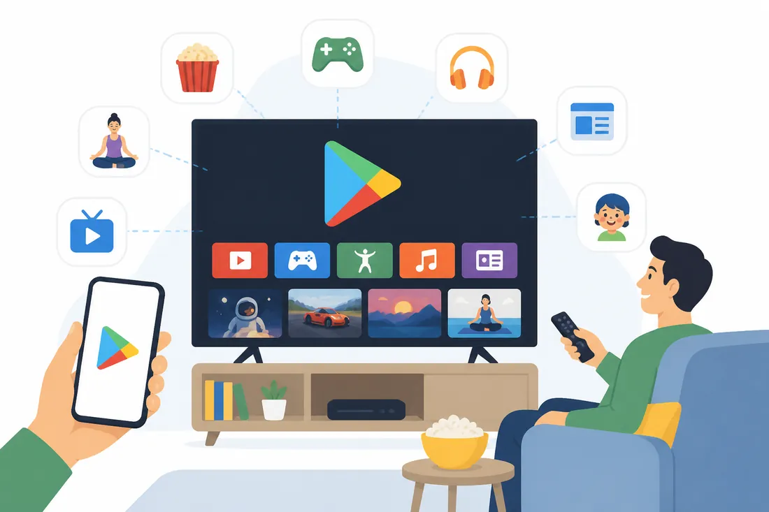 Ilustração: Play Store na Smart TV: o que dá para fazer